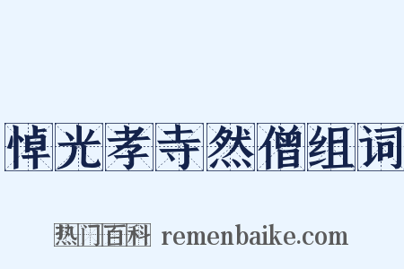 悼光孝寺然僧组词是什么意思的图片